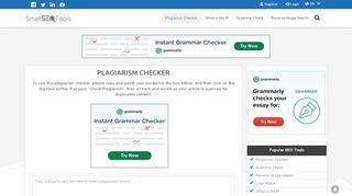 
                            2. Plagiarism Checker - SmallSEOTools.com