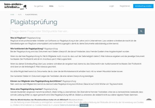 
                            7. Plagiatsprüfung - Lass-andere-schreiben.de