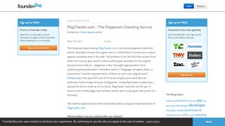 
                            9. PlagTracker.com - The Plagiarism Checking Service - Founder2be
