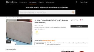 
                            8. PLAIN CURVED HEADBOARD, Romo linara fabric - Barnebys.com
