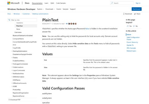 
                            3. PlainText | Microsoft Docs