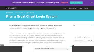 
                            1. Plan a Great Client Login System — SitePoint