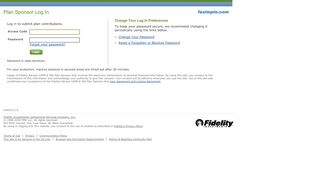 
                            5. Plan Sponsor Log In - Fidelity Investments