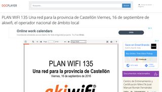 
                            5. PLAN WIFI 135 Una red para la provincia de Castellón Viernes, 16 de ...