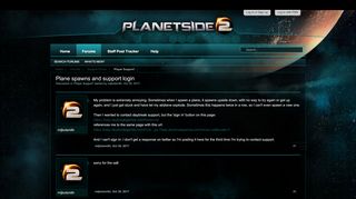 
                            13. Plane spawns and support login | PlanetSide 2 Forums - Daybreak ...