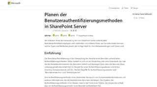 
                            3. Planen der Benutzerauthentifizierungsmethoden in SharePoint Server ...