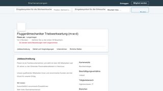 
                            11. Planer GmbH sucht Fluggerätmechaniker Triebwerkwartung (m-w-d ...