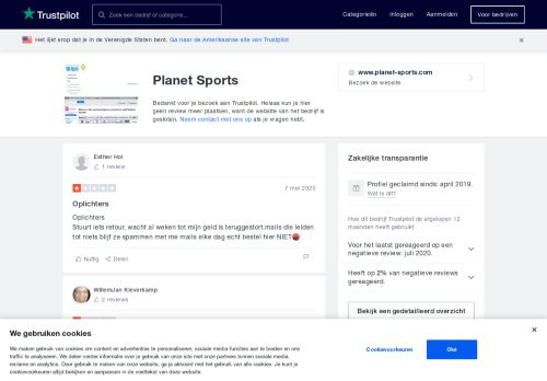 
                            7. Planet Sports reviews| Lees klantreviews over www.planet-sports.com