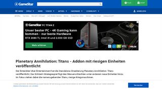 
                            12. Planetary Annihilation: Titans - Addon mit riesigen Einheiten ...