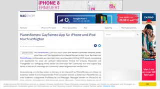 
                            7. PlanetRomeo: GayRomeo App für iPhone und iPod touch verfügbar ...