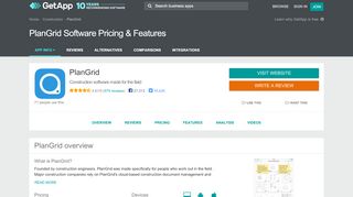 
                            4. PlanGrid Software 2019 Pricing & Features | GetApp®