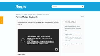 
                            4. Planning Multiple Day SignUps – SignUp.com