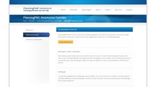 
                            3. PlanningPME WebAccess Functies - PlanningPME Nederland ...