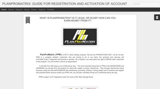 
                            8. PLANPROMATRIX: GUIDE FOR REGISTRATION AND ACTIVATION ...