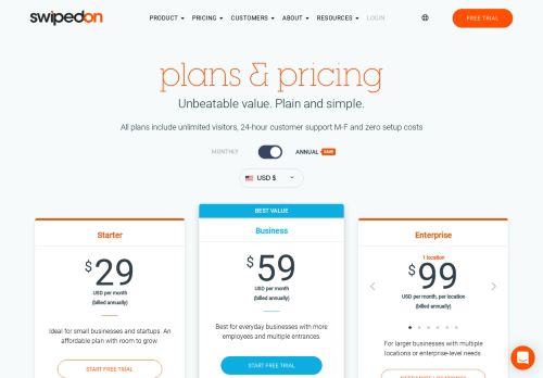 
                            9. Plans and Pricing | SwipedOn Visitor Management System