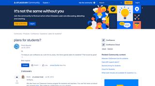 
                            5. plans for students? - Atlassian Community