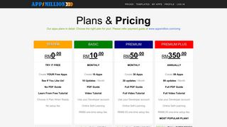 
                            3. Plans & Pricing - AppsMillion Mobile Apps Developer ...