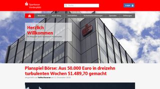
                            11. Planspiel Börse - Das Magazin der Sparkasse Vorderpfalz