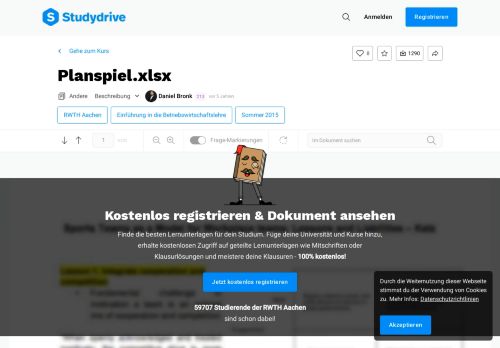 
                            6. Planspiel.xlsx - Free download - Studydrive