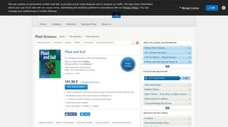 
                            3. Plant and Soil - incl. option to publish open access - Springer