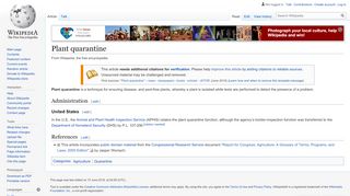 
                            7. Plant quarantine - Wikipedia