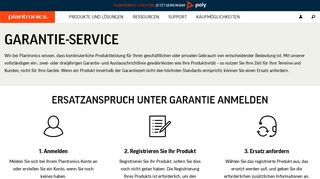 
                            4. Plantronics Garantie-Service und Rückläufe | Plantronics