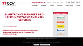 
                            12. Plantronics Manager Pro: leistungsstarke Analyse-Services – CCV