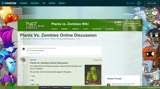
                            3. Plants Vs. Zombies Online Discussion - Plants vs. Zombies Wiki ...