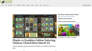 
                            7. Plants vs Zombies Online Entering Chinese Closed Beta March 24 ...
