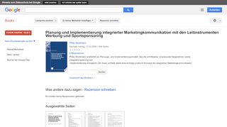 
                            12. Planung und Implementierung integrierter Marketingkommunikation ... - Google Books-Ergebnisseite