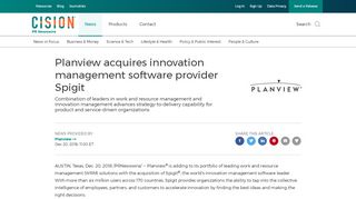 
                            13. Planview acquires innovation management software provider Spigit