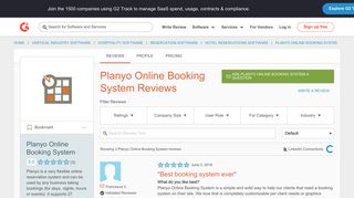 
                            10. Planyo Online Booking System Reviews 2018 | G2 Crowd