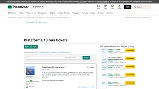 
                            10. Plataforma 10 bus tickets - El Chalten Message Board - TripAdvisor