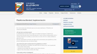
                            6. Plataforma Blended: Implementación - Colegio Rainbow