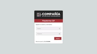 
                            2. Plataforma CSF