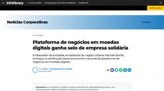 
                            13. Plataforma de negócios em moedas digitais ganha selo de empresa ...