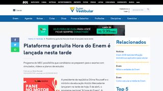 
                            10. Plataforma gratuita Hora do Enem é lançada nesta tarde