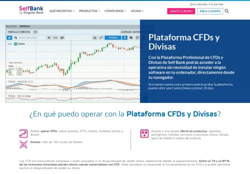 
                            4. Plataforma Profesional de CFDs y Divisas Self Bank