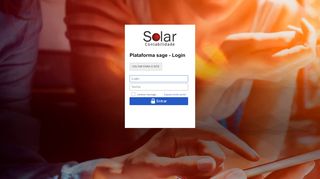 
                            10. Plataforma sage - Login - Solar Contabilidade