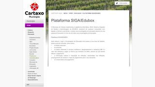 
                            9. Plataforma SIGA/EDUBOX - Município do Cartaxo