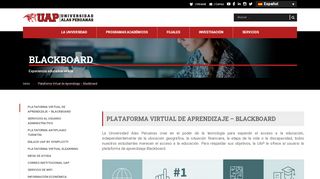 
                            4. Plataforma Virtual de Aprendizaje – Blackboard – UAP