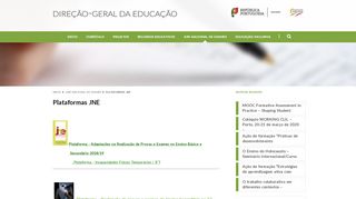 
                            2. Plataformas JNE | Direção-Geral da Educação