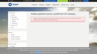 
                            4. Platba platební kartou systémem GP webpay | FORPSI.COM