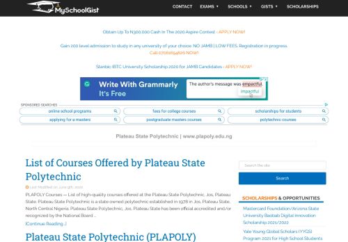 
                            6. Plateau State Polytechnic | www.plapoly.edu.ng News - MySchoolGist