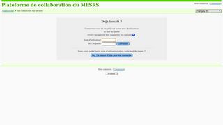 
                            3. Plateforme de collaboration du MESRS: Se connecter sur le site