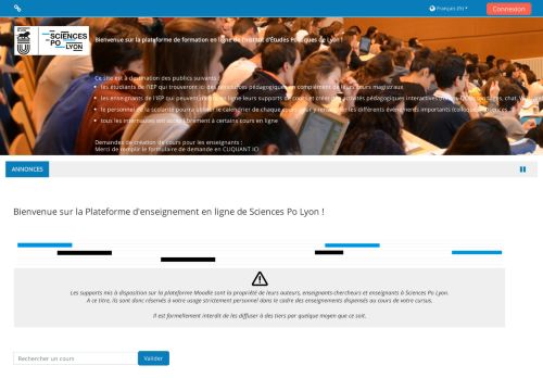 
                            7. Plateforme de cours de Sciences Po Lyon