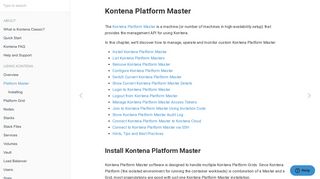 
                            2. Platform Master · Kontena