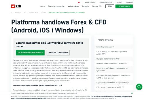 
                            7. Platforma handlowa Forex & CFD (Android, iOS i Windows) | XTB