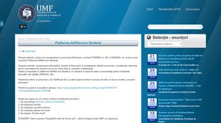 
                            4. Platforma SelfService Studenți - Medicină Dentară - UMF Cluj