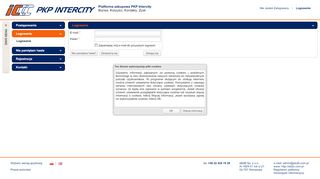 
                            12. Platforma zakupowa PKP Intercity - Logowanie
